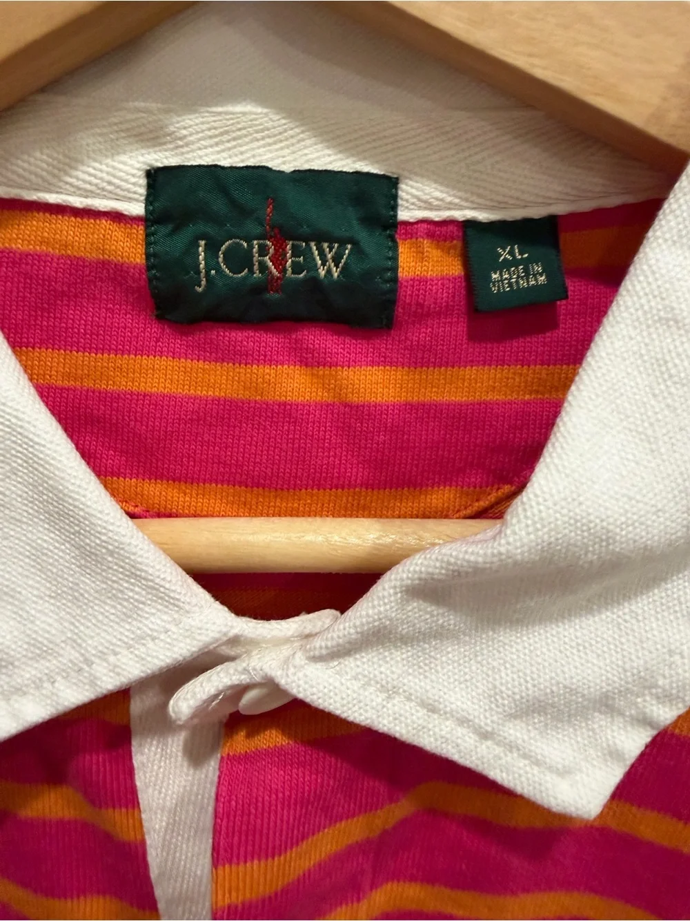 J. Crew Red Oarsman Tag Men's Short Sleeve Polo Shirt Size XL Rare Vintage